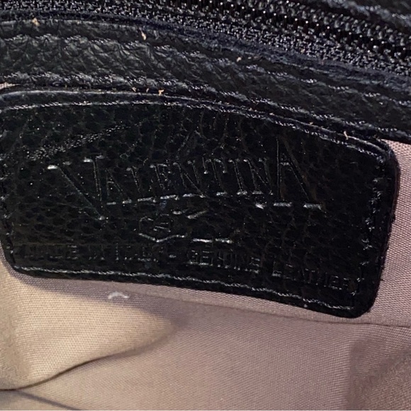 Valentina Black Tan Genuine Leather Made In Italy Sling Backpack - Picture 10 of 14